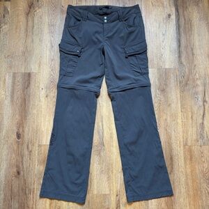 Prana 3-way Convertible Quick Dry Dark Grey Hiking Pants Sz. 4 (b1)